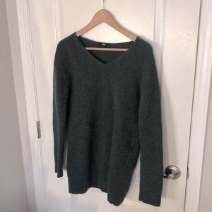 Uniqlo Dark Green 100% Wool Sweater